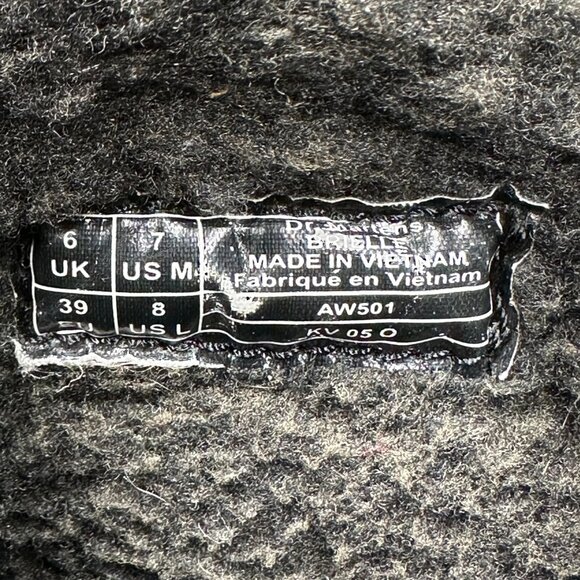 Dr Martens Brielle Rigger Boots Black Winter Faux Sheepskin Fur Lined US 8 UK 6 - Picture 10 of 10